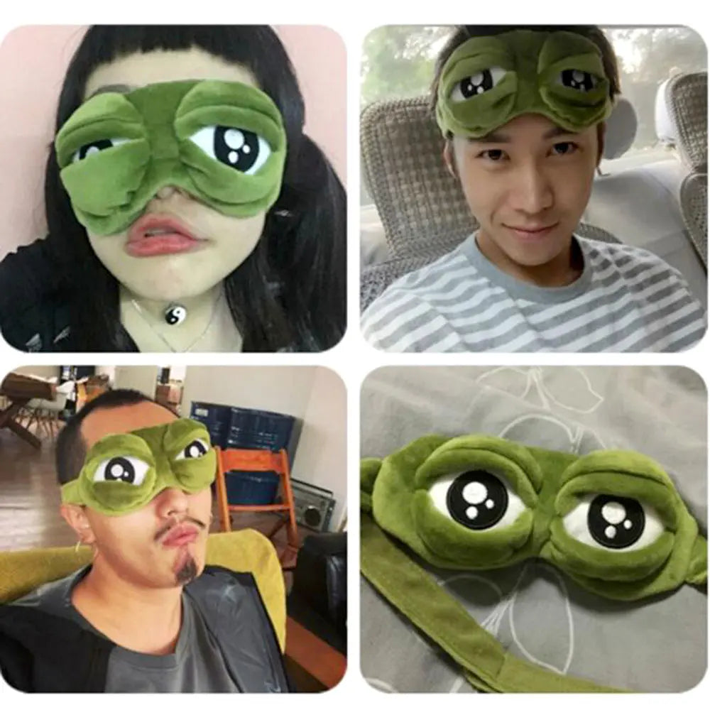 3D Sad Frog Sleep Mask