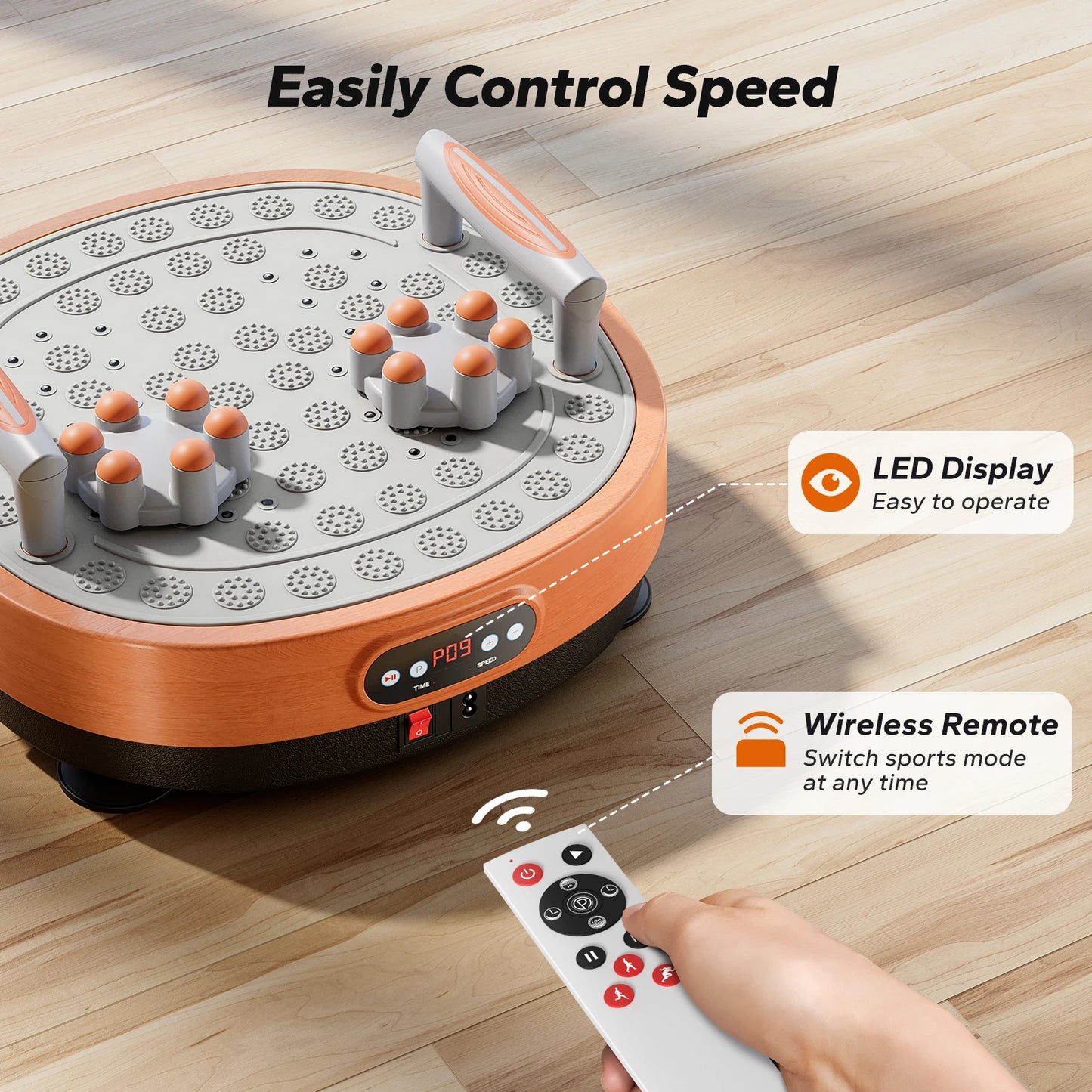 VibraCore™ 3-in-1 Whole-Body Vibration Plate – Lymphatic Drainage & Weight-Loss Massager