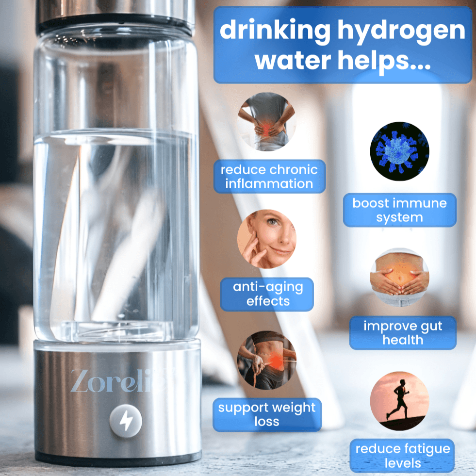 HydroPure™ Hydrogen Water Bottle – Portable Hydrogen-Infused Water Generator