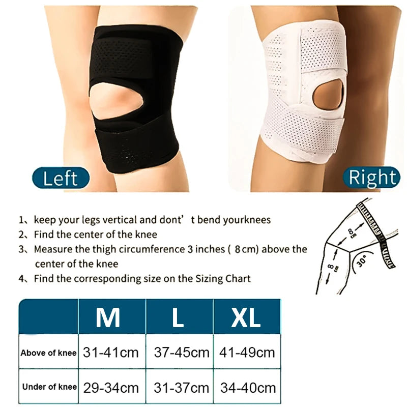 Knee Brace with Side Stabilizers – Adjustable Support for Meniscus Tear, Joint Pain & Arthritis Relief