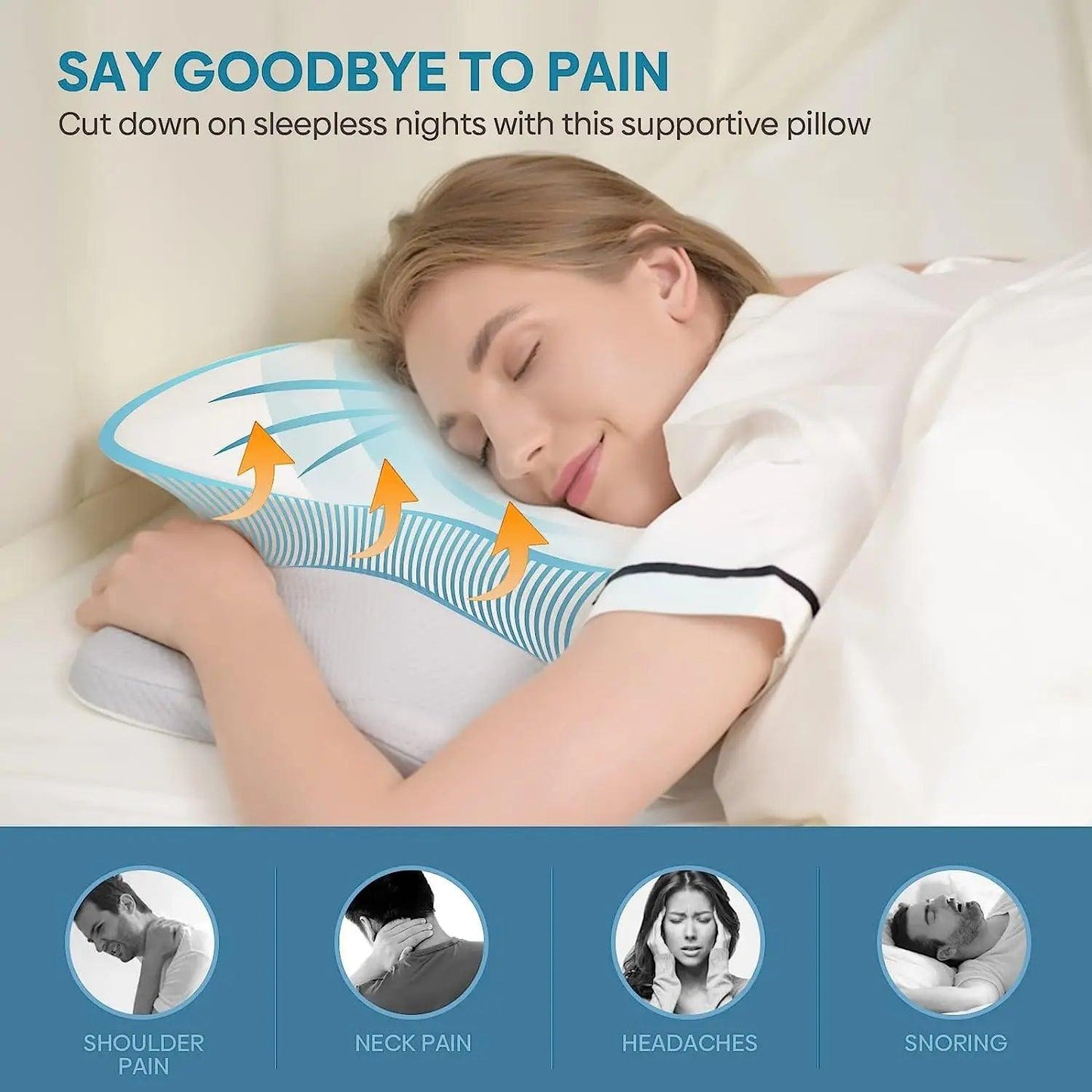 PureRest™ Odorless Orthopedic Pillow - Zorelie