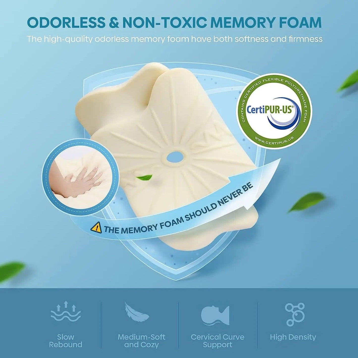 PureRest™ Odorless Orthopedic Pillow - Zorelie