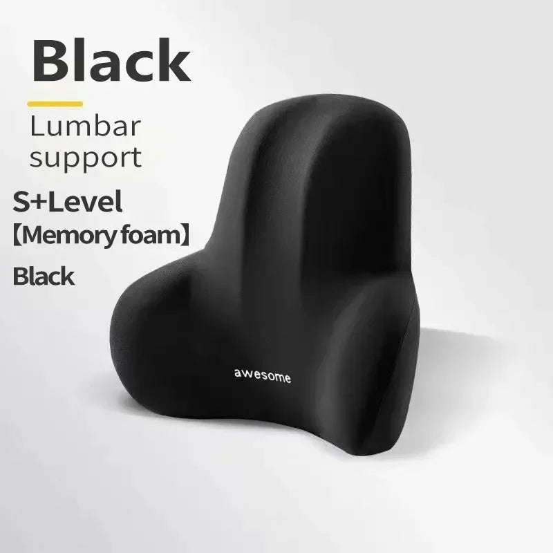 OrthoEase Memory Foam Lumbar Cushion – Lower Back Support for Pain Relief and Posture Correction