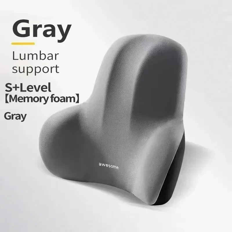 OrthoEase Memory Foam Lumbar Cushion – Lower Back Support for Pain Relief and Posture Correction