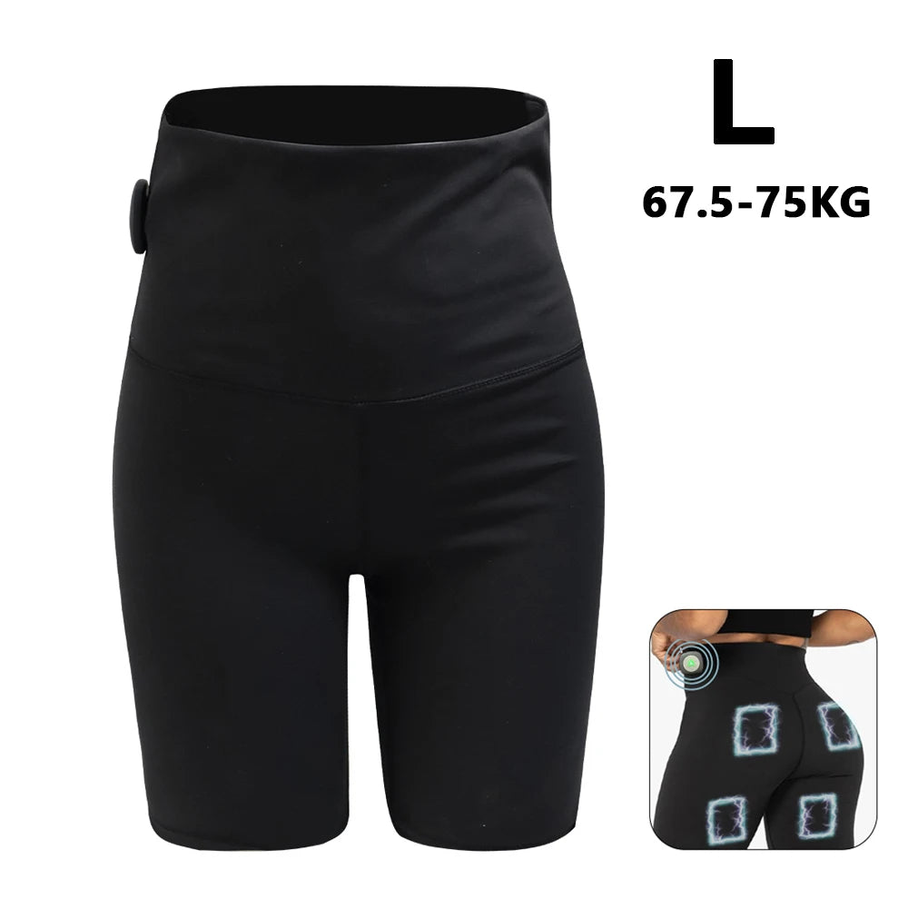 Intelligent EMS Microcurrent Yoga Shorts – Slimming & Muscle-Toning Massage Shorts for Legs, Glutes & Gym Workouts