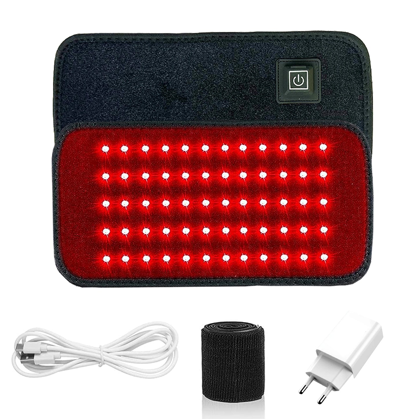 60-LED Red & Infrared Light Therapy Belt – 660nm & 850nm Fat Burning Slimming Wrap for Waist, Back & Full Body