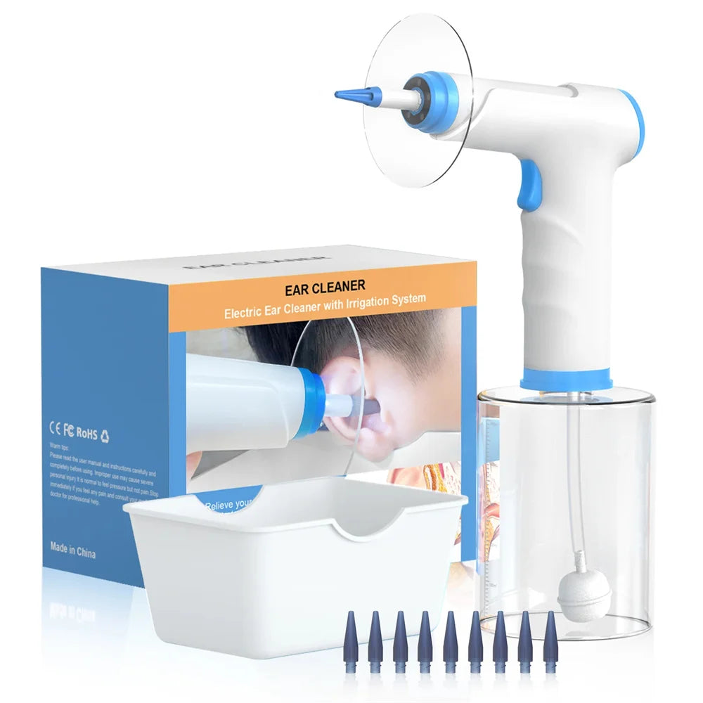 Electric Ear Wax Removal Tool – 4 Pressure Mode Ear Flush Kit for Adults & Kids, Safe Ear Canal Washer Cleaner