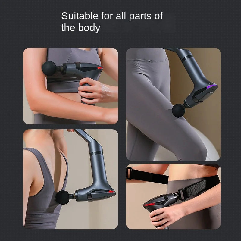 Multifunctional Long-Handle Deep Tissue Massage Gun – Electric Muscle Relaxation & Recovery Tool