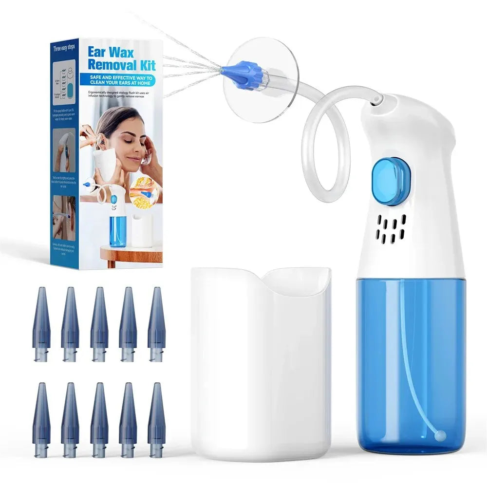 Ear Wax Removal Kit – Manual Ear Cleaner Water Irrigation Flushing System for Safe and Effective Ear Cleaning