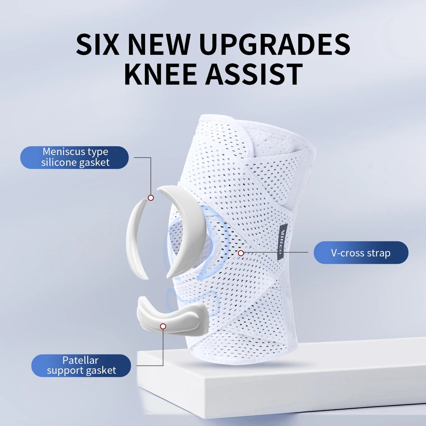 Pressurized Elastic Compression Knee Pad – Non-Slip Sports Support & Recovery Brace