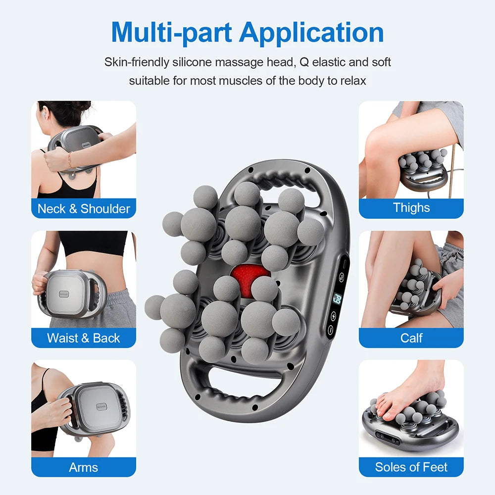 22-Head High-Frequency Vibration Fascia Massage Gun