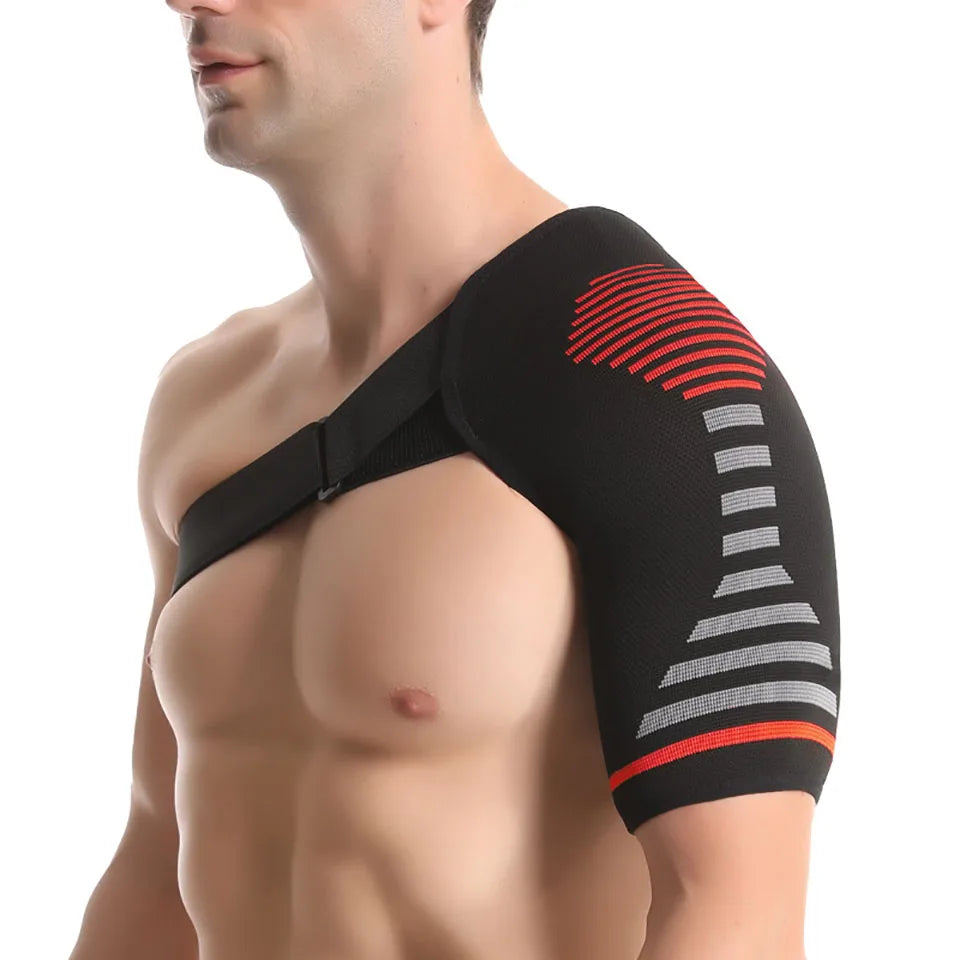 Adjustable Elastic Shoulder Brace – Compression Support Strap for Sports, Sprain, Strain & Joint Injury Recovery