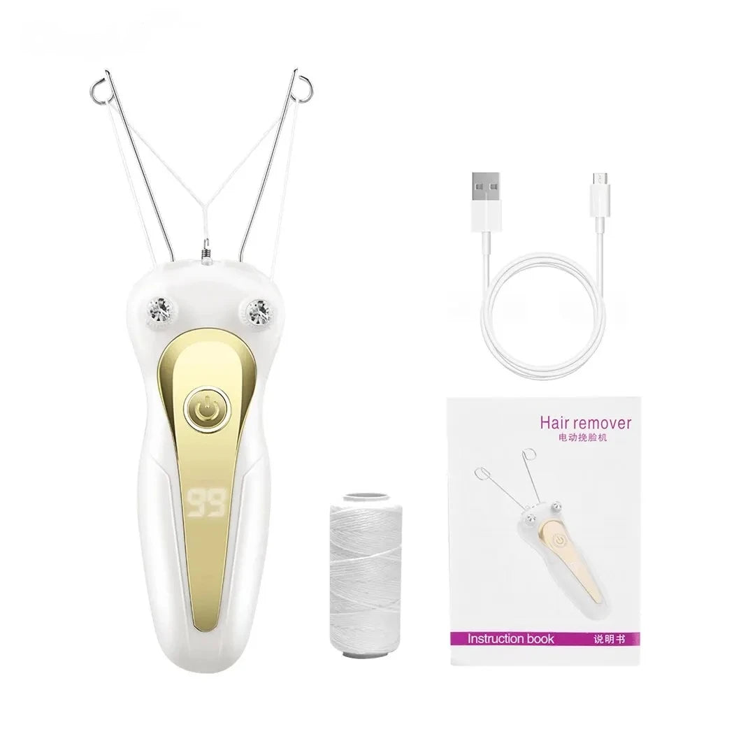 Rechargeable Electric Body Hair Remover for Women – Cordless Cotton Thread Epilator for Legs, Arms, Neck – Best Beauty Gift for Mom and Loved Ones