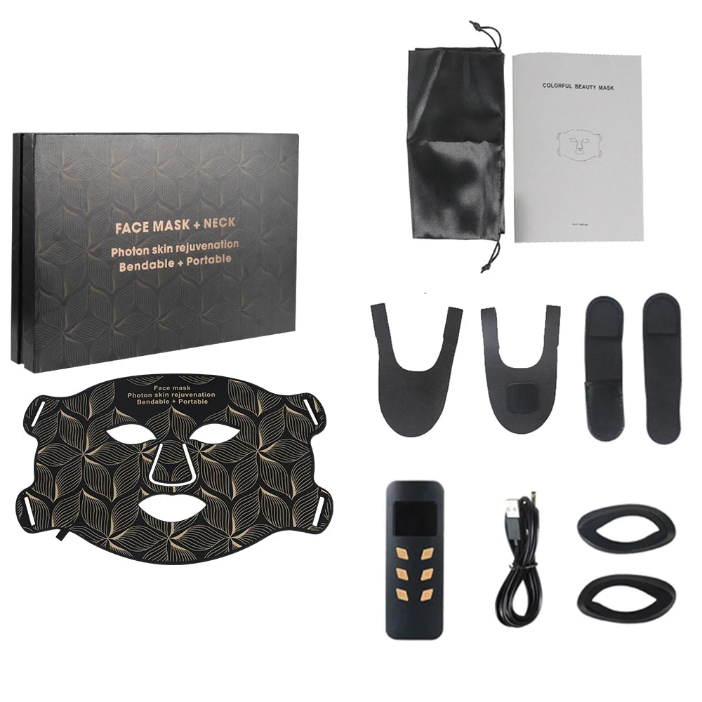 Ubilli Flexible Silicone LED Face Mask – 8-Color Red Light Therapy Mask for Anti-Aging & Skin Rejuvenation