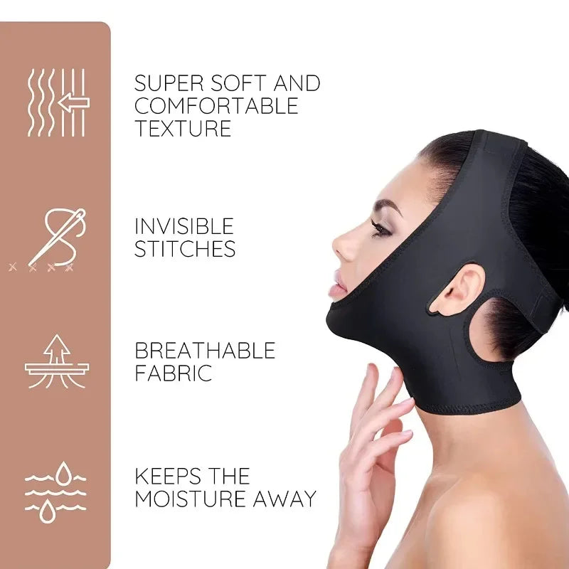 Face Lift Up Mask – V Line Chin Slimming Strap, Cheek & Neck Lifting Belt for Double Chin Reduction & Firming Skin