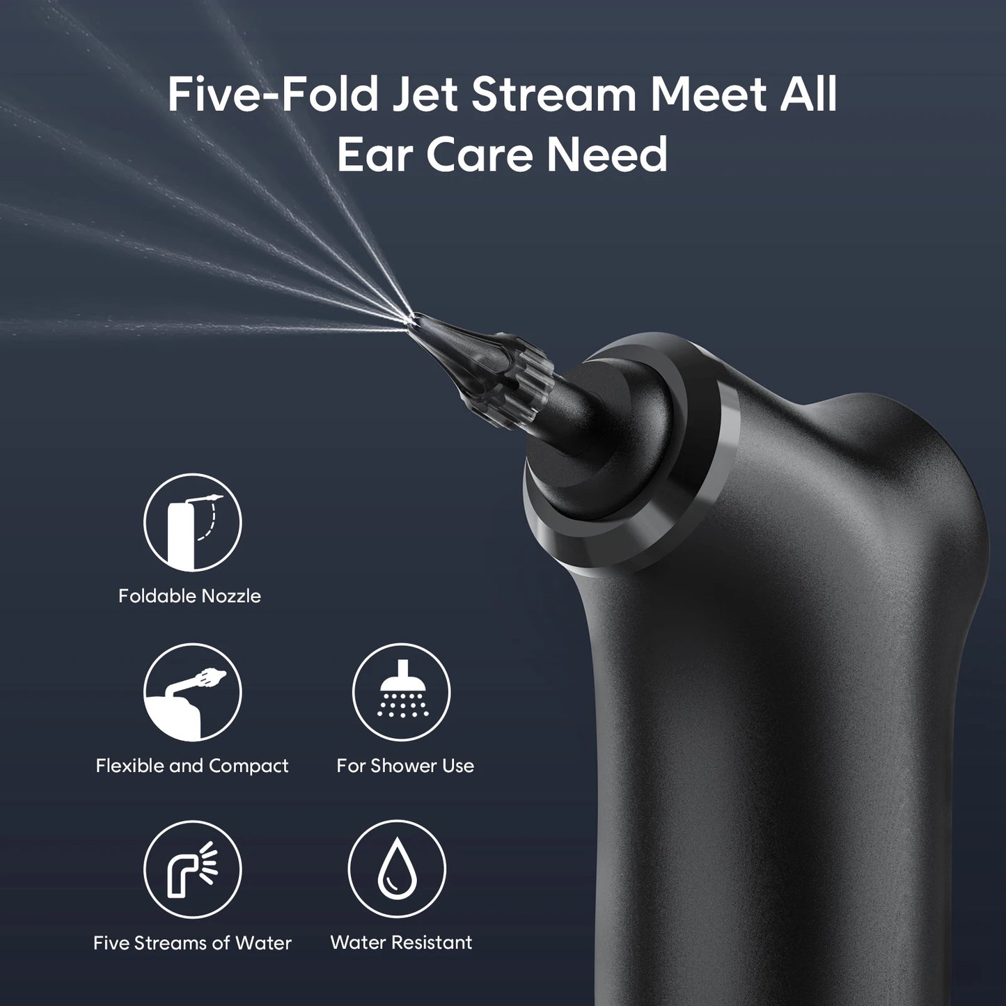 Electric Ear Cleaner Kit – 4 Pressure Modes Water Irrigation Ear Wax Removal System for Adults & Children Ear Care