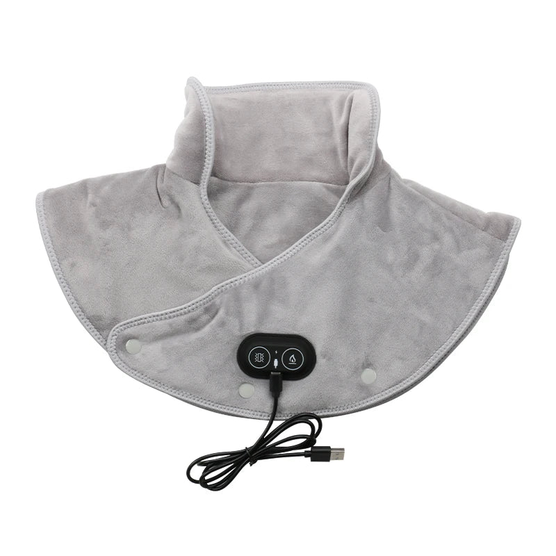 Electric Heating Shoulder & Neck Pad – 3-Level Thermal Compress Massager Shawl