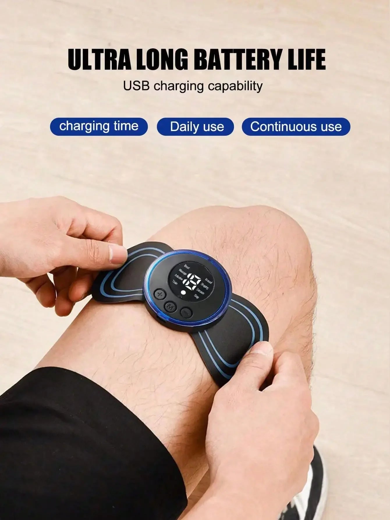 Mini Cervical Spine EMS Massager Patch with Remote