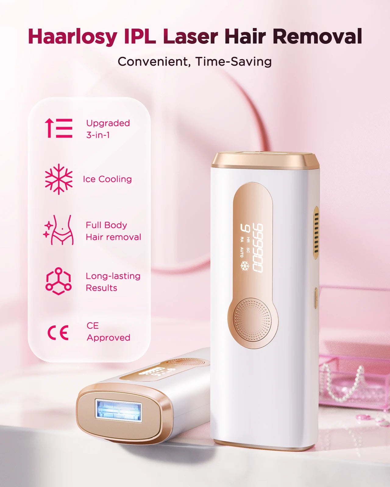 990K-Flash IPL Laser Epilator – Painless Permanent Hair Removal