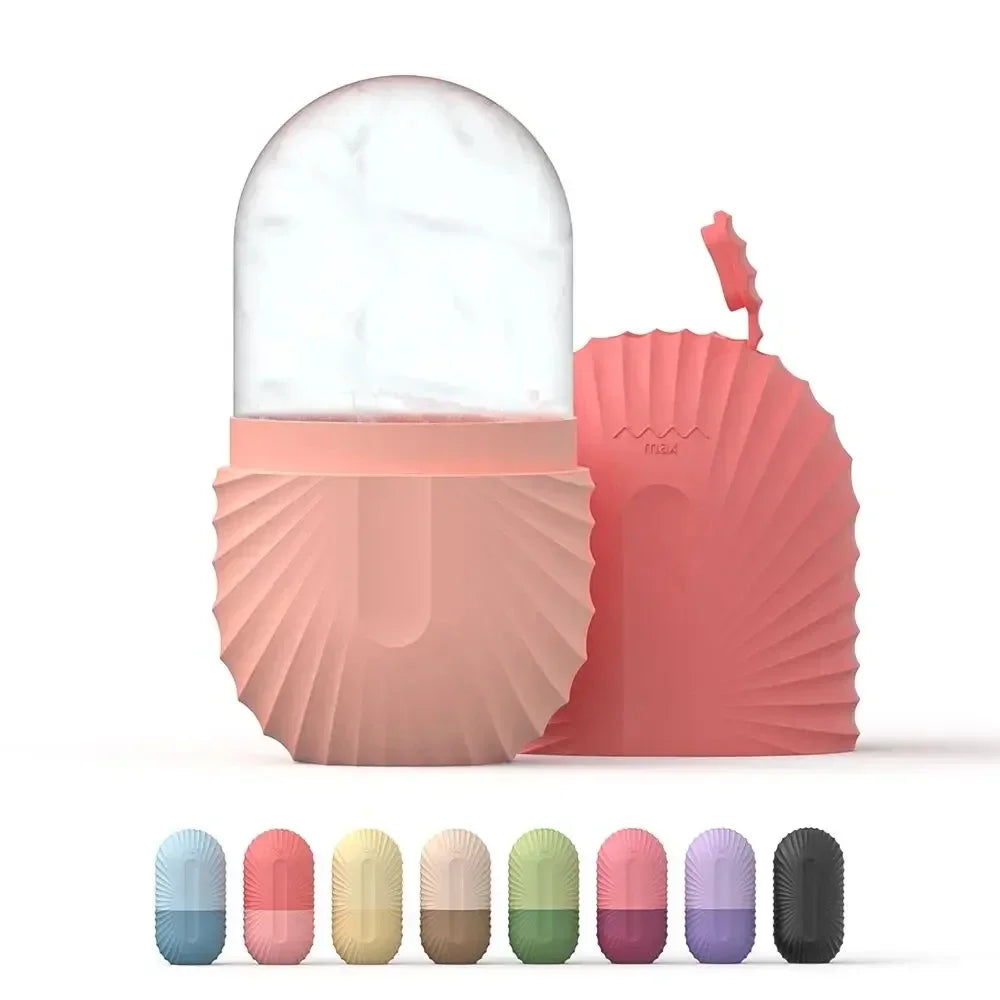 Ice Roller for Face & Eye – Silicone Ice Mold Facial Massager for Puffiness Relief and Skin Care