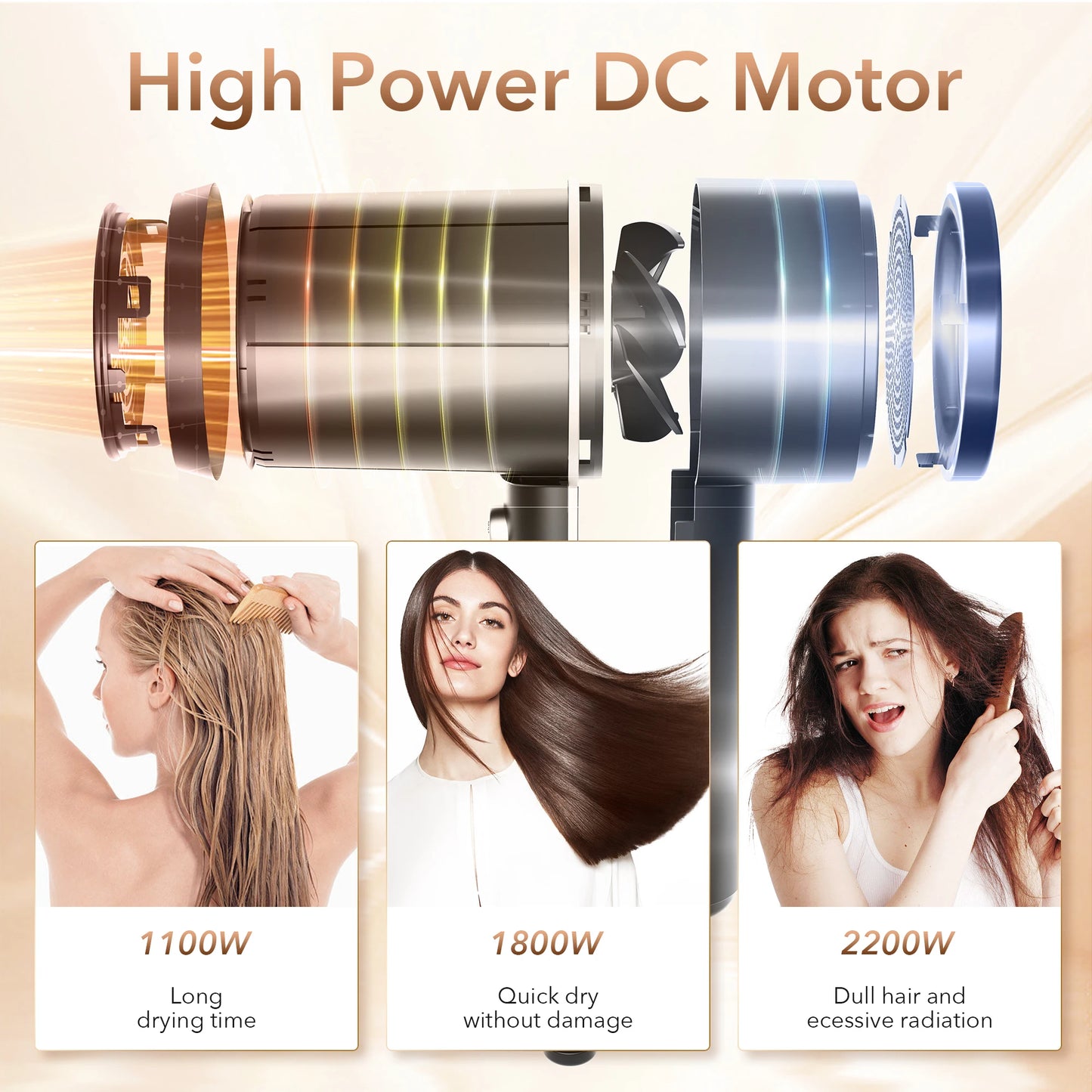 AeroStyle™ 1800W Professional Negative Ion Hair Dryer
