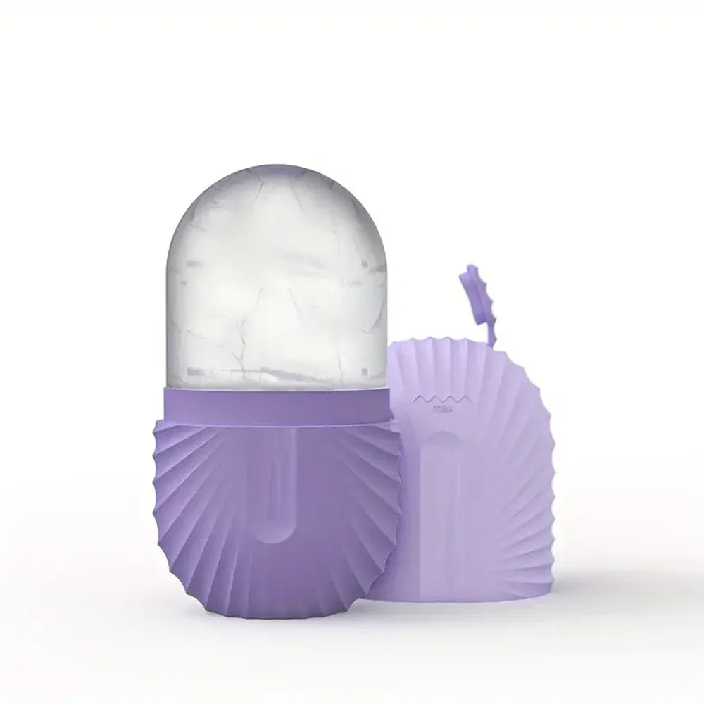 Ice Roller for Face & Eye – Silicone Ice Mold Facial Massager for Puffiness Relief and Skin Care
