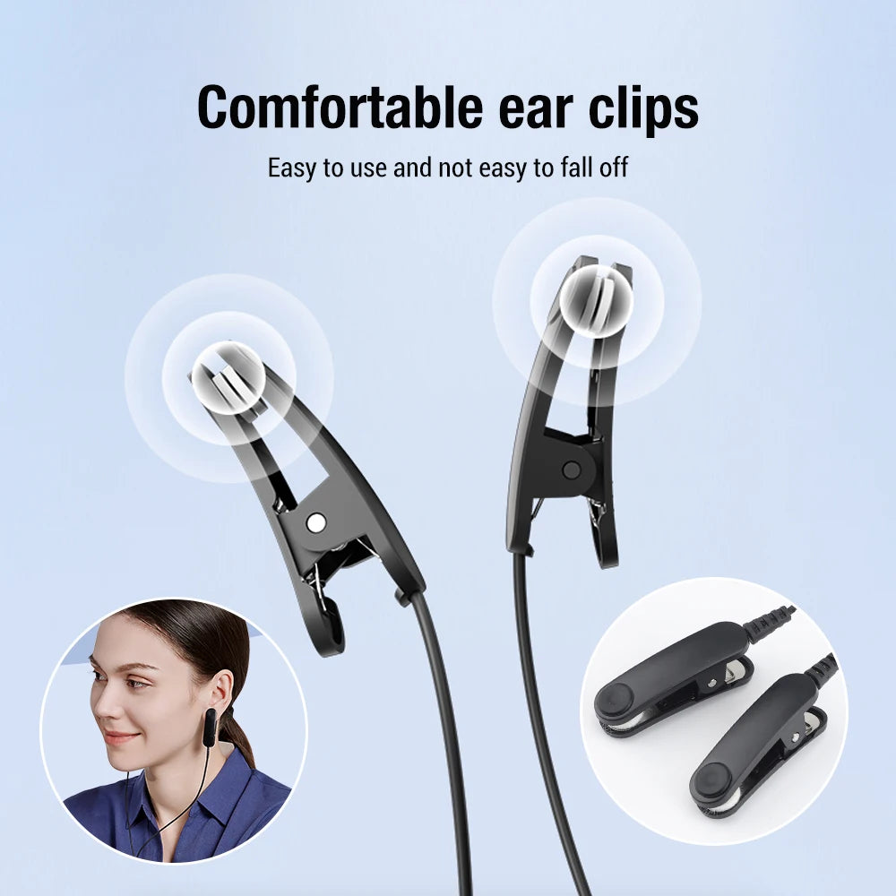 CES Ear-Clip Sleep & Anxiety Therapy Device — Non-Invasive Insomnia, Stress & Depression Relief via Pulse Acupressure