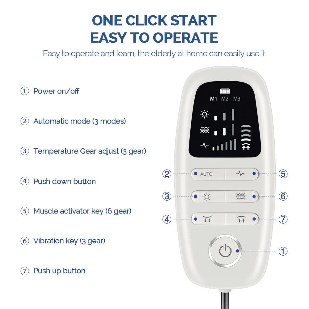 Electric Lumbar Traction & Ergonomic Waist Support Massager Cushion