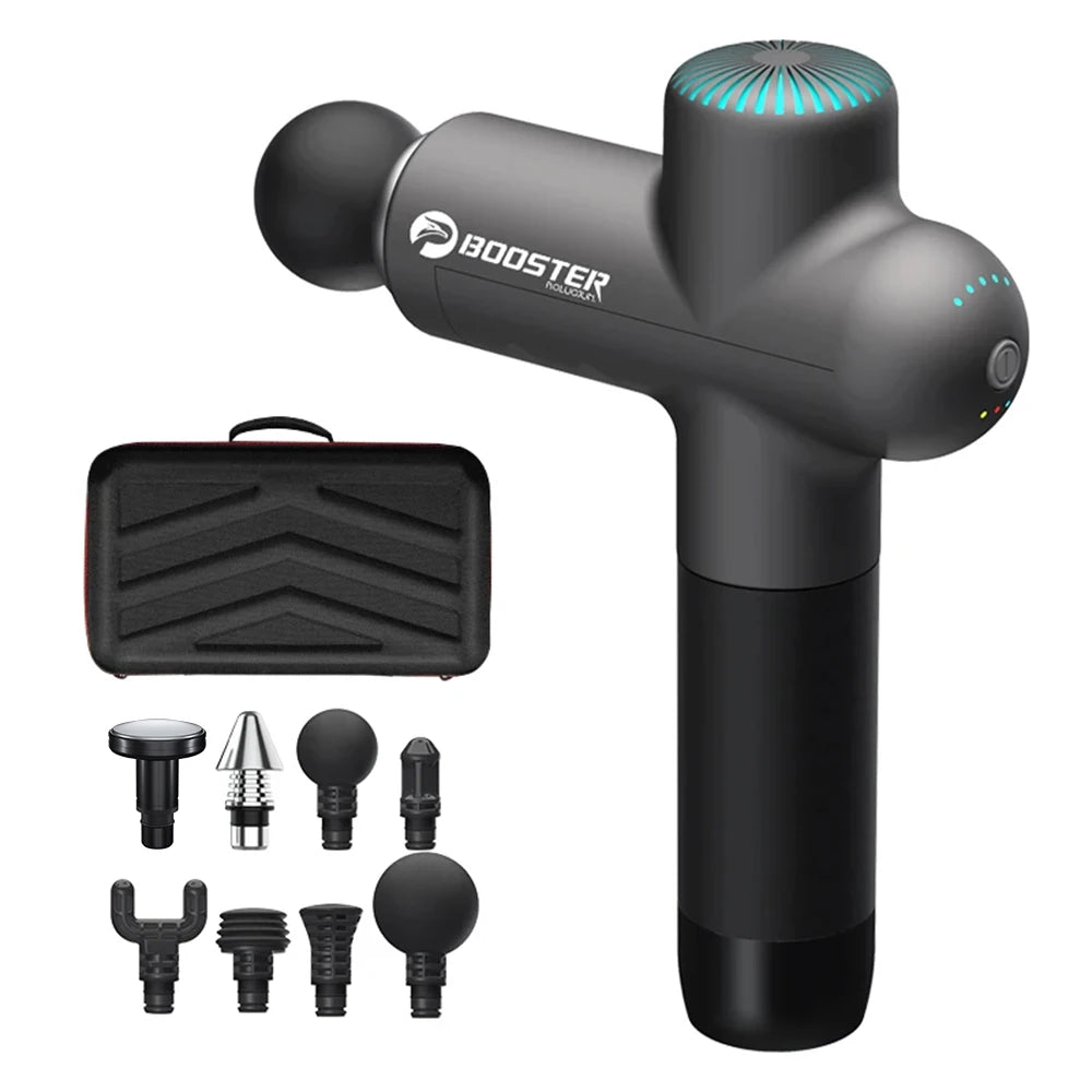 Booster SmartHit™ Electric Massage Gun – 7.4V Deep Tissue Percussion Massager for Neck, Back & Full-Body Relief