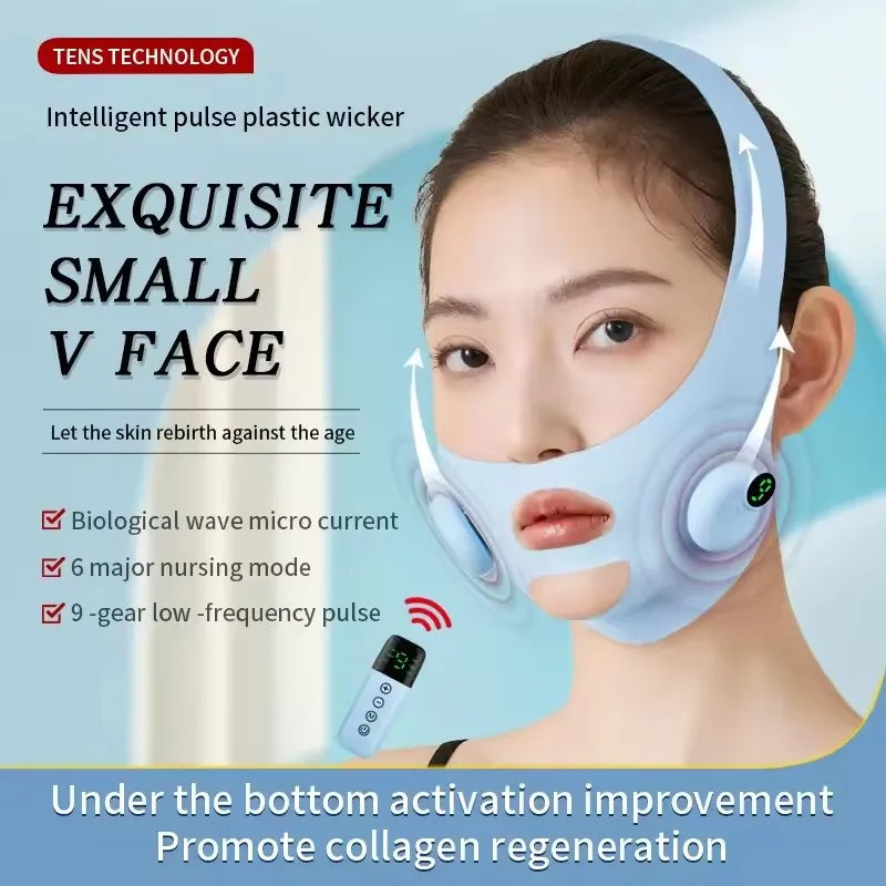 Smart Pulse EMS Face Lifting Device – Microcurrent V Face Shaping, Skin Tightening & Anti-Wrinkle Facial Massager
