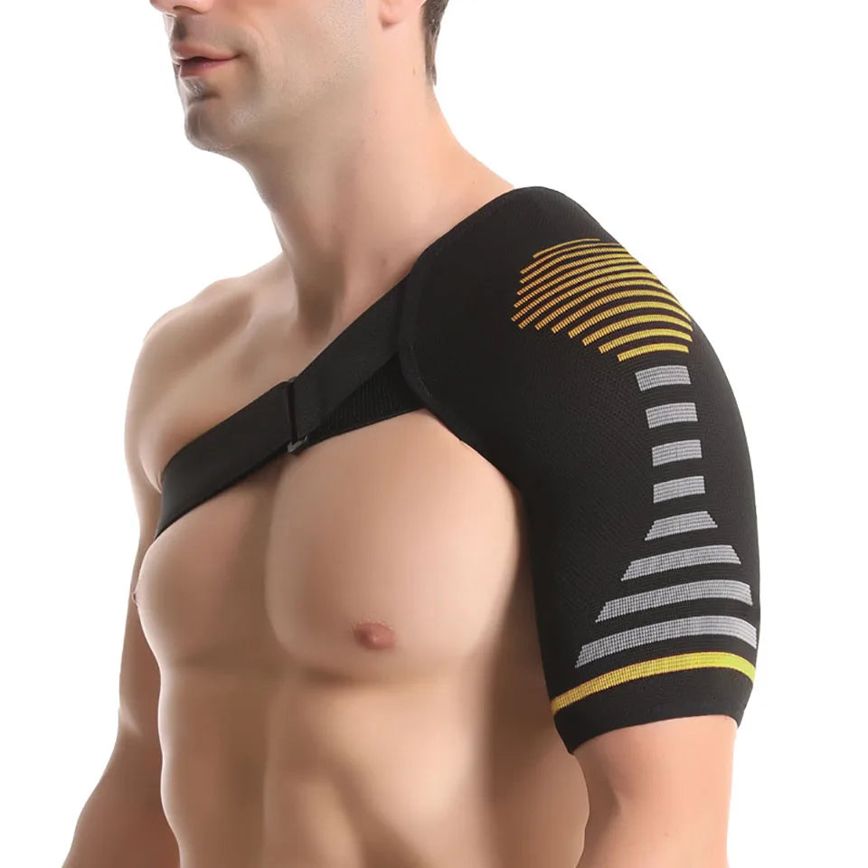 Adjustable Elastic Shoulder Brace – Compression Support Strap for Sports, Sprain, Strain & Joint Injury Recovery