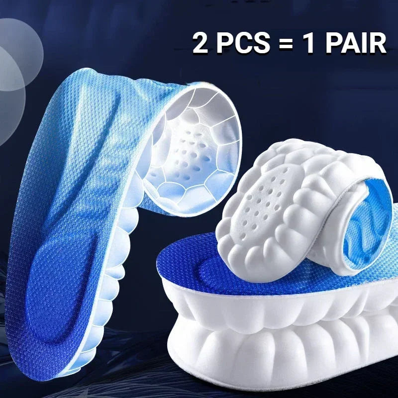 4D Massage Shoe Insoles – Super Soft Latex Sports Arch Support Inserts