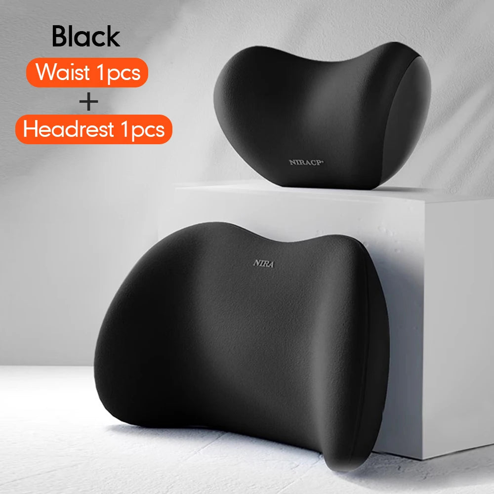 Car Seat Neck Pillow & Adjustable Lumbar Support