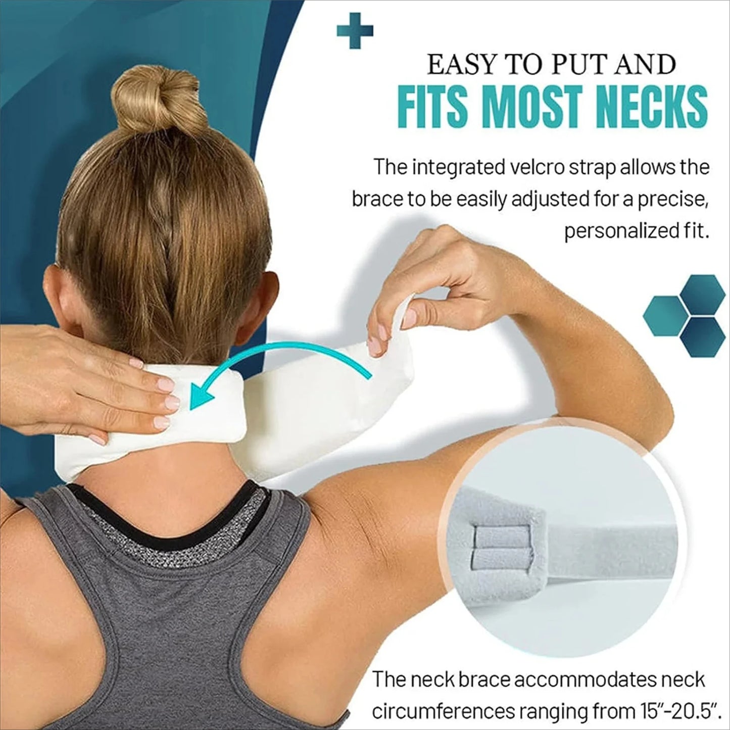 Soft Foam Neck Brace Support – Adjustable Cervical Collar with Washable Cover for Home, Office, School & Travel