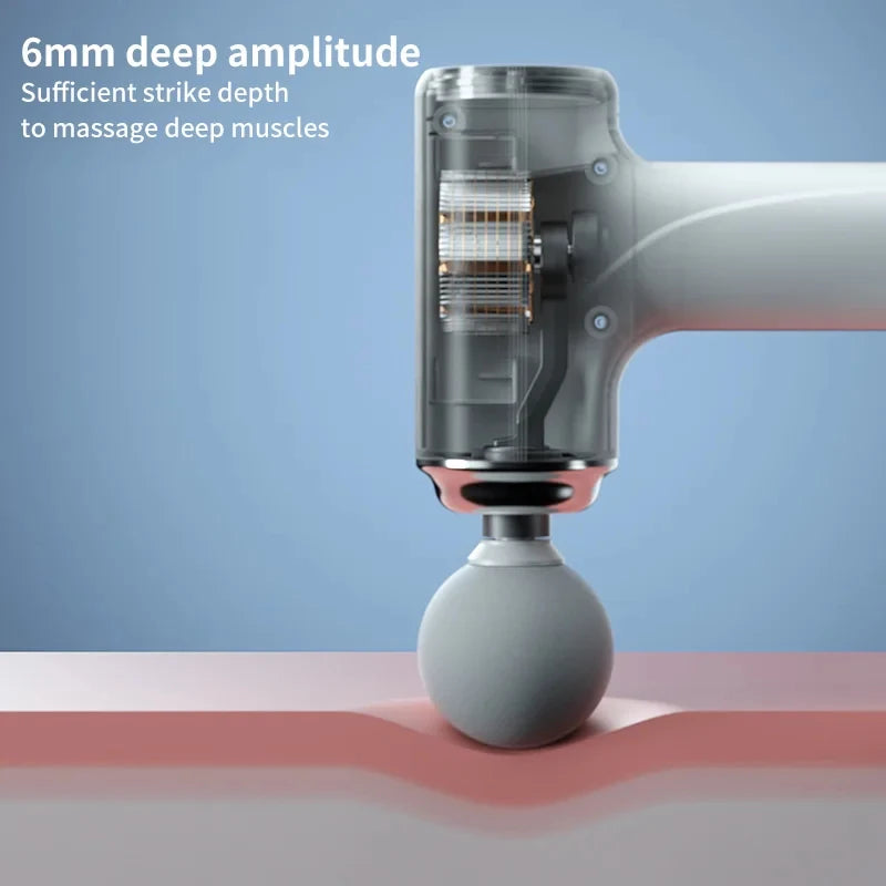 PulsePro™ Portable AI Massage Gun – Deep Tissue Percussion Massager with Smart Pressure Sensing & LED Light