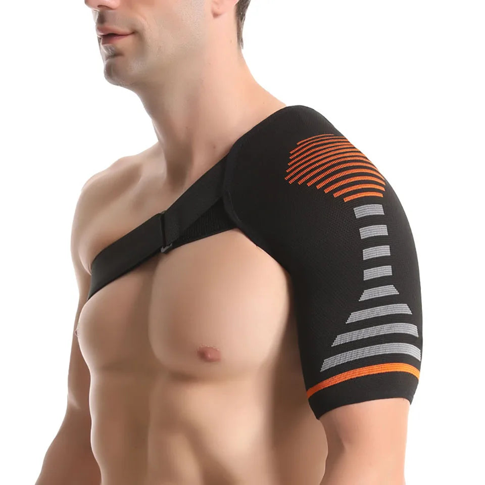 Adjustable Elastic Shoulder Brace – Compression Support Strap for Sports, Sprain, Strain & Joint Injury Recovery