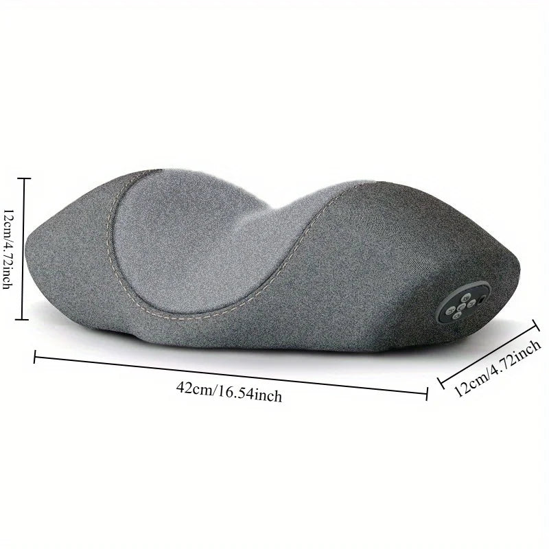 Vibrating Heated Neck Massage Pillow – 5-Point Charging Model with Built-in Lithium Battery for Sleep & Cervical Support