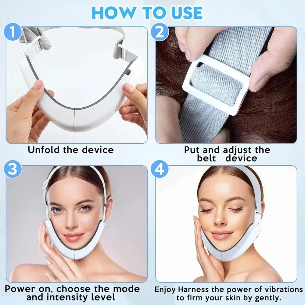 V Face Facial Massager – Intelligent V-Shaped Lifting Belt, Double Chin Reducer & Skin Firming Beauty Device