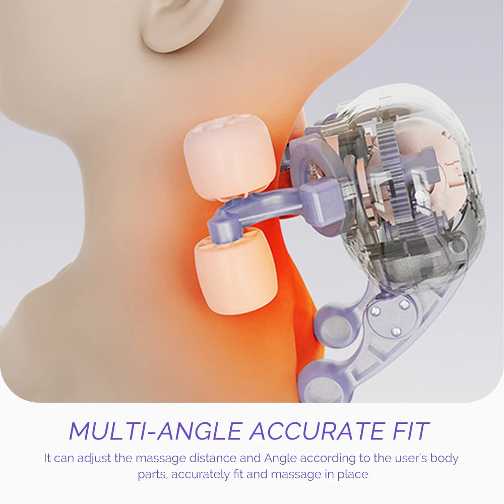 Foreverlily 6D Rechargeable Neck & Shoulder Massage Pillow – Ergonomic Kneading Cervical Massager for Back, Waist & Legs