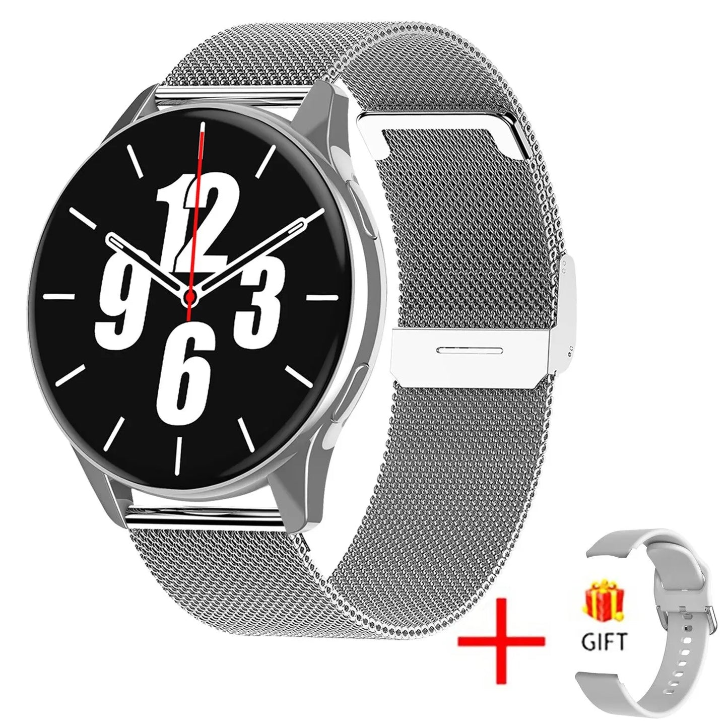 Wireless Charging Smartwatch (Unisex) — Bluetooth Calls, Health Tracking (HR, BP, SpO₂), Custom Faces, Waterproof