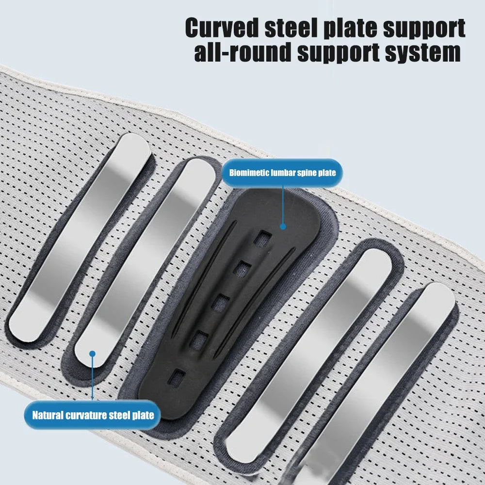 Adjustable Waist Support Belt with Ergonomic Lumbar Pad