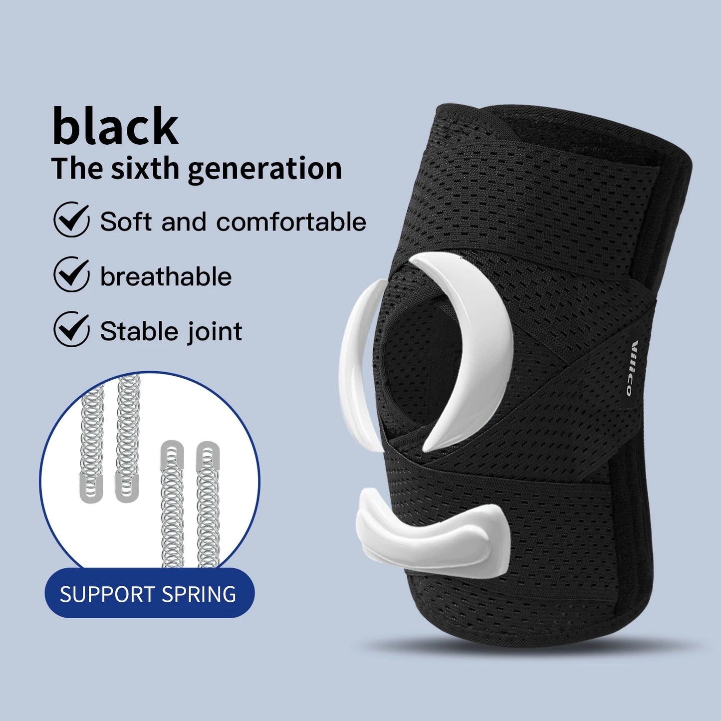 Pressurized Elastic Compression Knee Pad – Non-Slip Sports Support & Recovery Brace