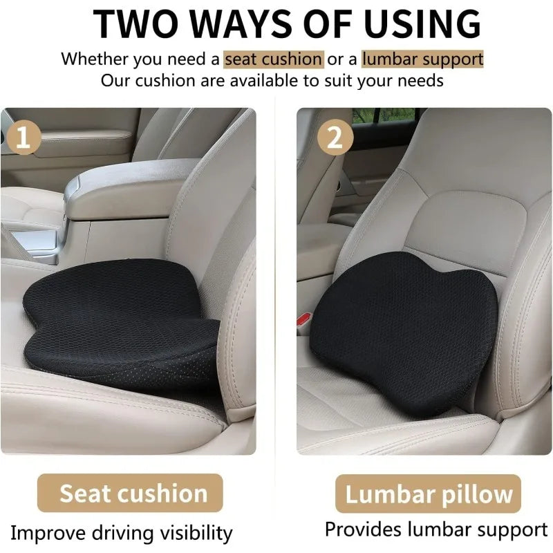 Memory Foam Universal Car Seat & Lumbar Cushion