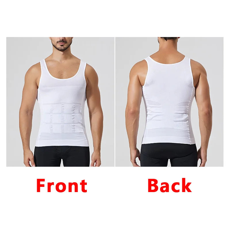 Men's Slimming Compression Vest – Seamless Shapewear Tank Top for Belly Control & Waist Training