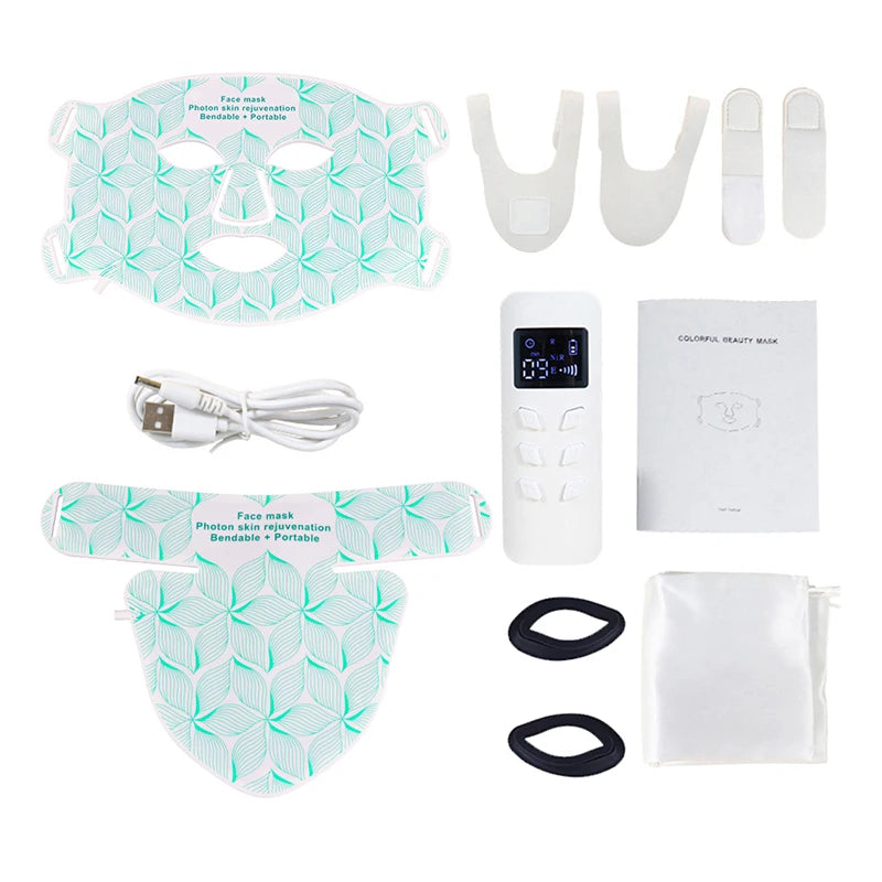 Ubilli Flexible Silicone LED Face Mask – 8-Color Red Light Therapy Mask for Anti-Aging & Skin Rejuvenation