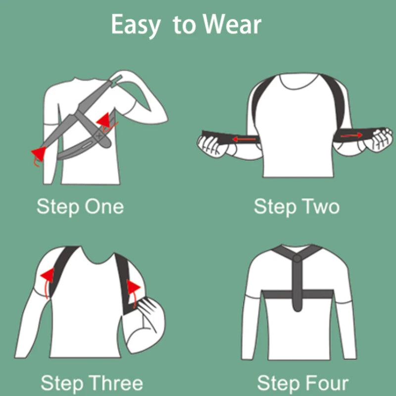 Adjustable Back & Shoulder Posture Corrector Belt – Clavicle Spine Support Brace for Upper Back & Neck Alignment