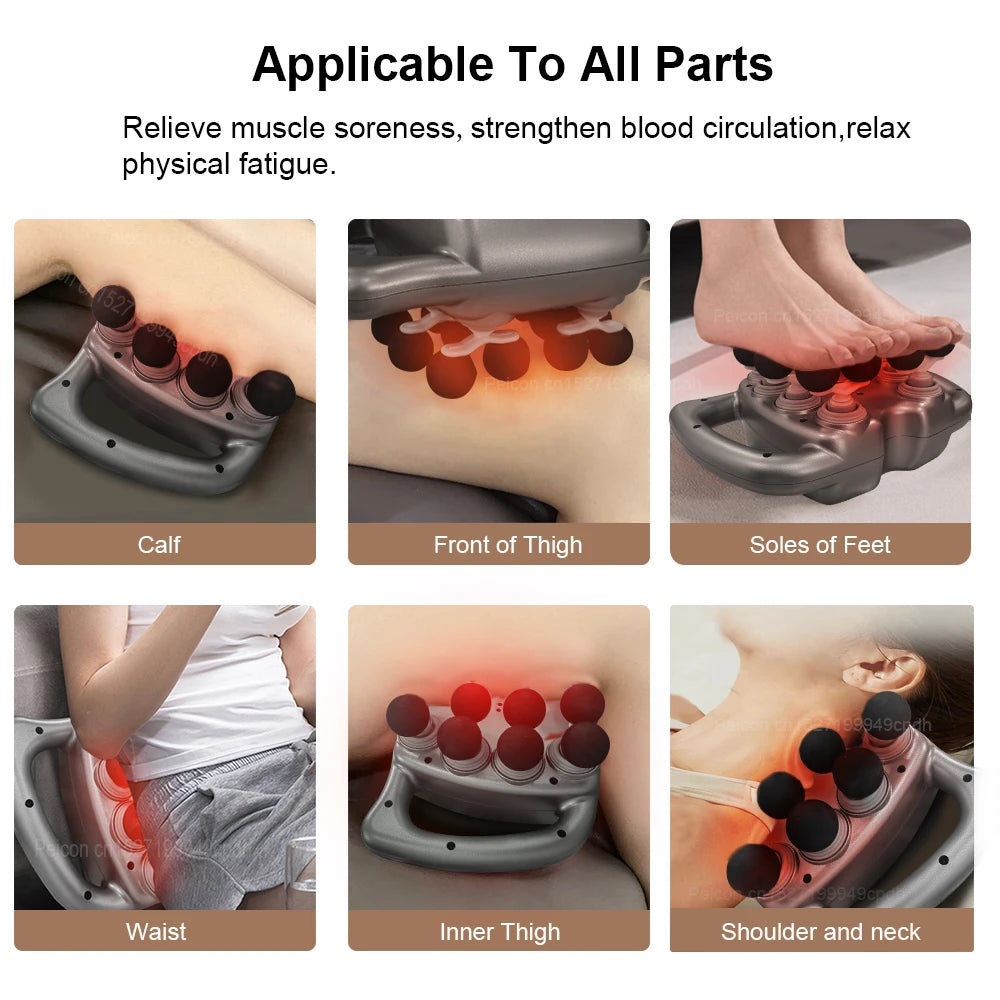 PowerPulse™ Professional Fascia Massage Gun – 16-Head Deep Tissue Percussion Massager for Full Body Relief