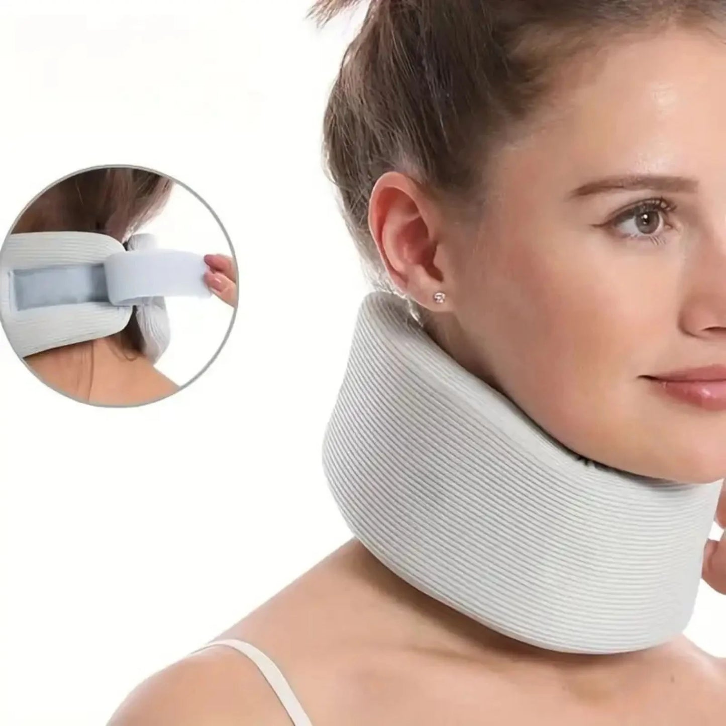 Adjustable Neck Support Brace – Soft Cervical Sponge Neck Protector for Sleep & Posture Alignment