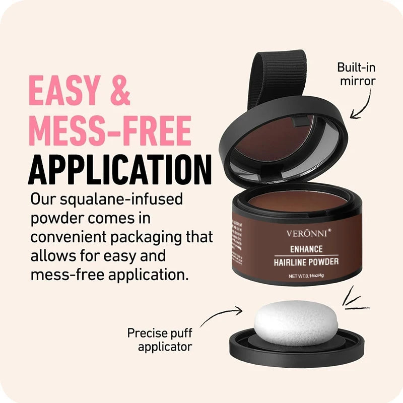 Hairline Powder Root Touch Up – 14 Colors Waterproof Hair Shadow Concealer, Natural Coverage & Hair Filler