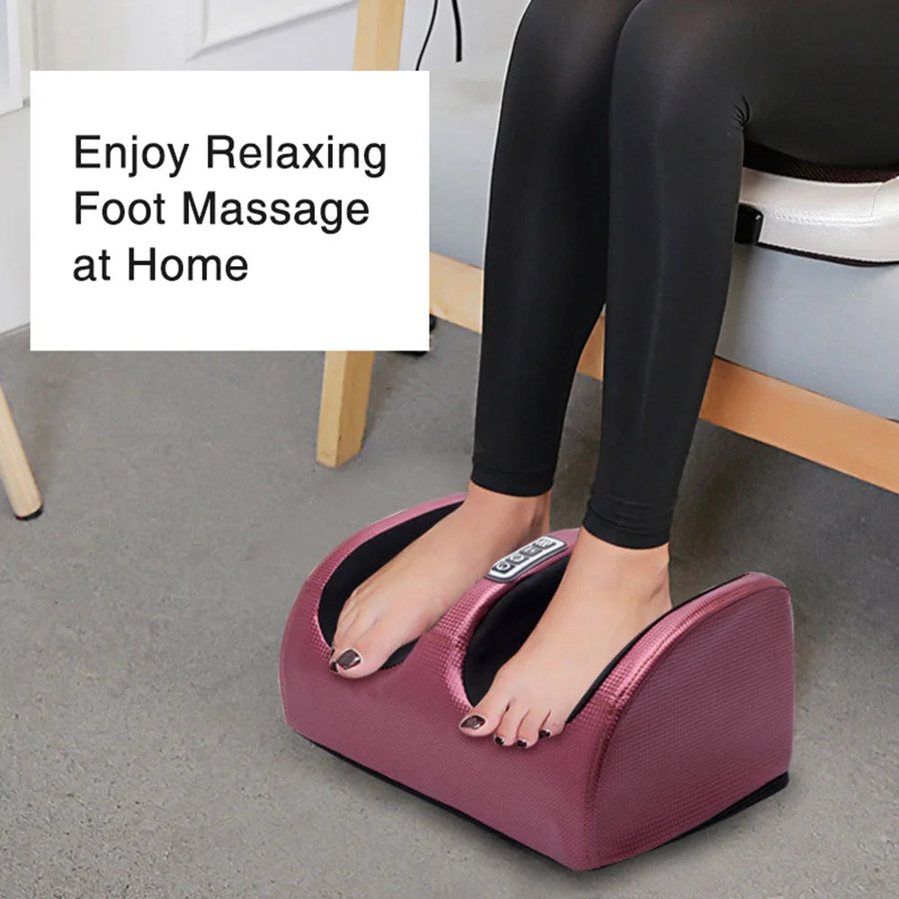 Electric Foot Massager – Shiatsu Kneading, Heating Therapy, Hot Compression, and Roller for Muscle Relaxation and Pain Relief